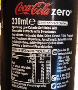 Coke Zero Ingredients